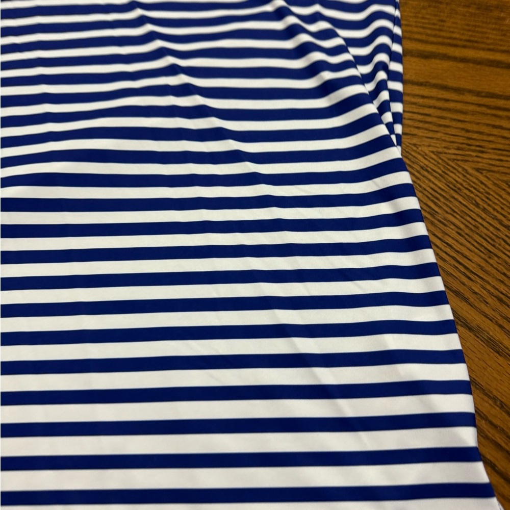 Masters Tech Classic Blue and White Striped Polo Shirt - Picture 4 of 4